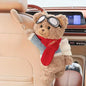 Cute Plush Bear Car Seat Back Tissue Holder